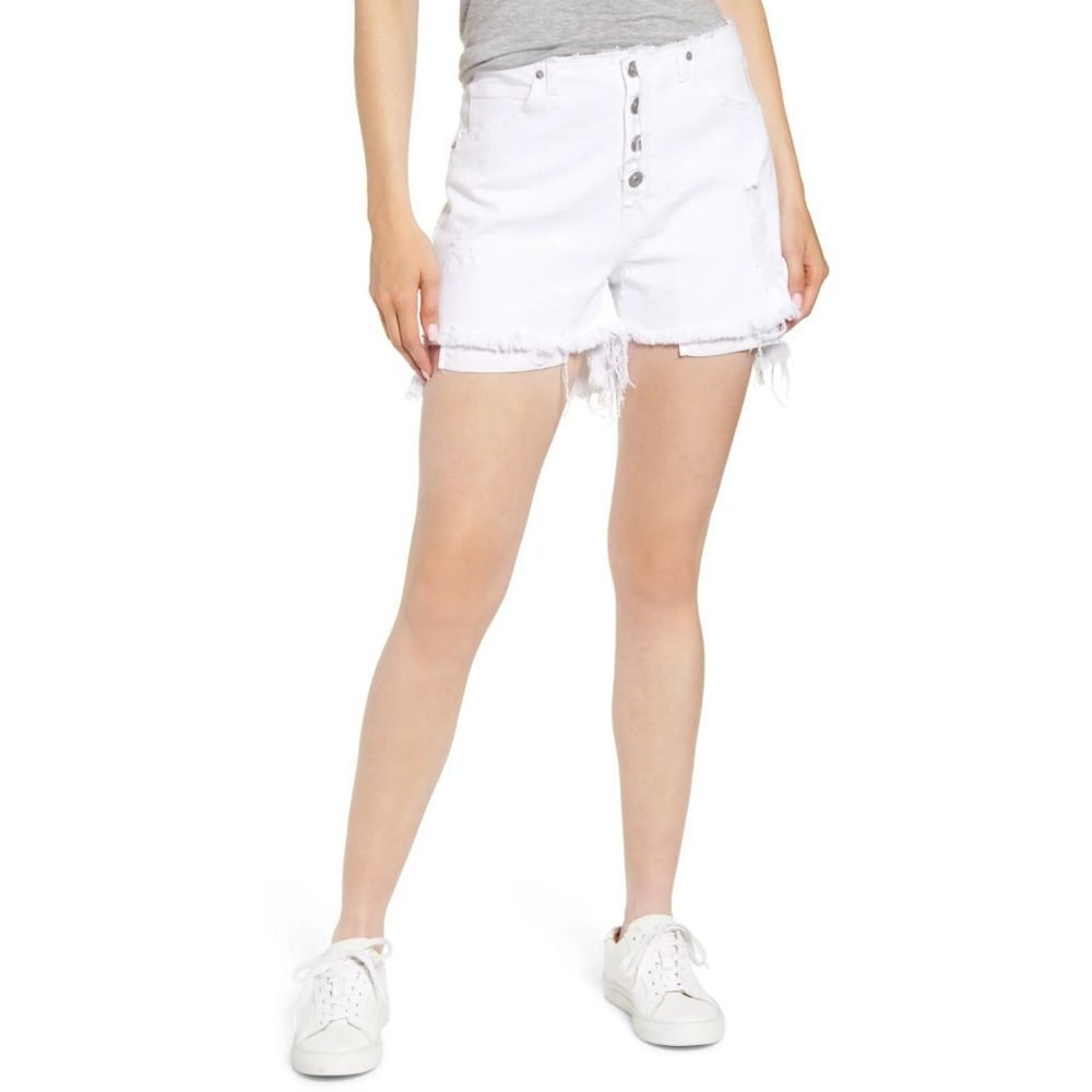 hudson sloane high rise denim shorts